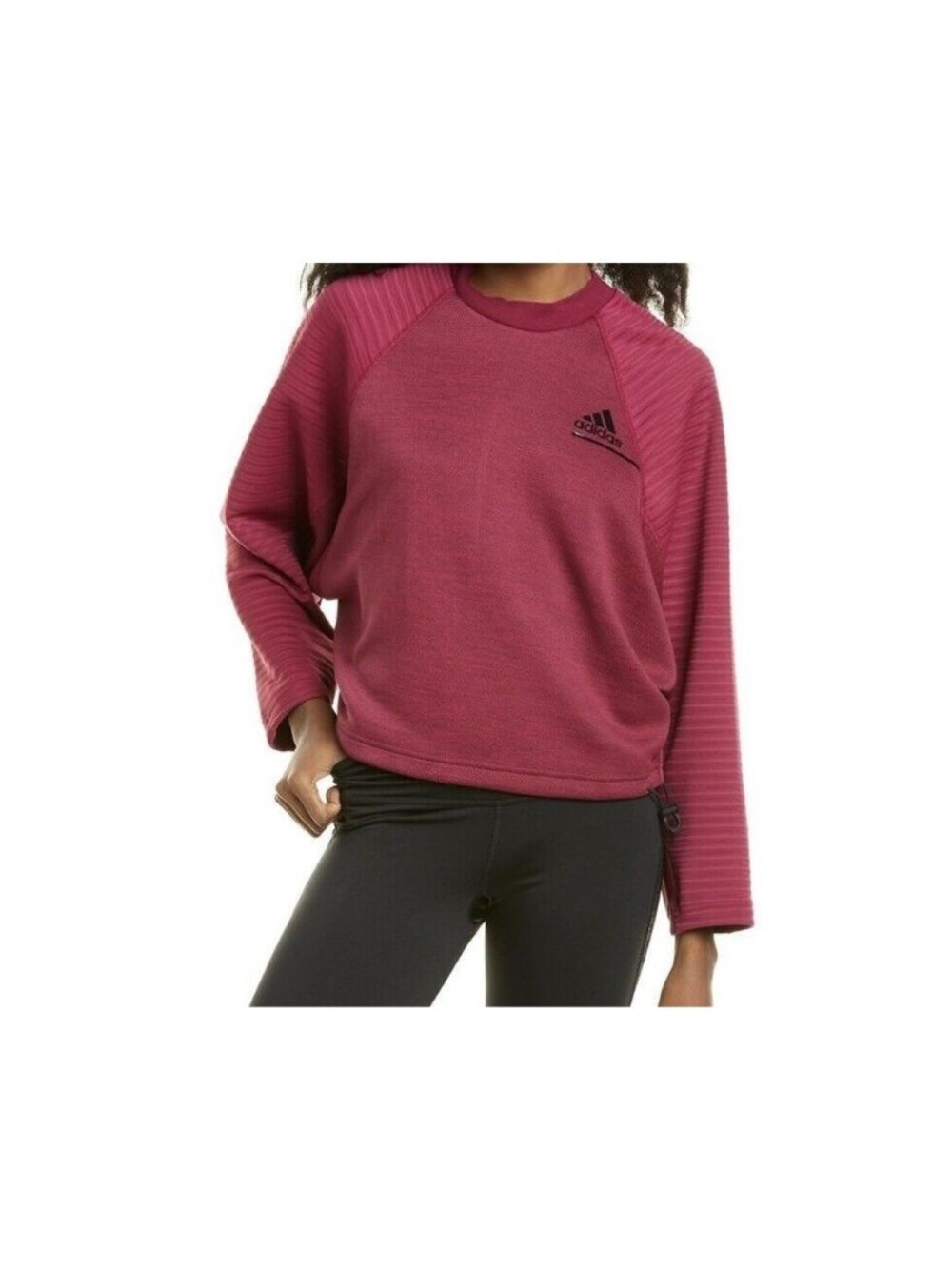 Adidas Women's Z.N.E. ATHLETICS CREW SWEATSHIRT Berry  Size M FS2384